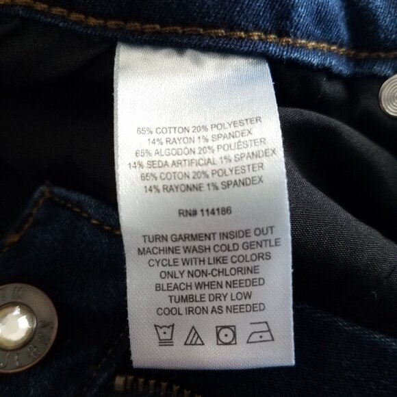 Faith Jeans High Rise Skinny Ankle Jeans SIZE 12 Dark Wash 32x26 Stretch - Picture 12 of 13